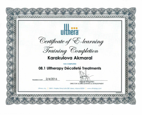 Lääk. lis. Akmaral Karakulova - Ultherapy - dekoltee
